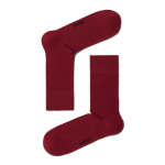 Effen heren sok Wijnrood katoen